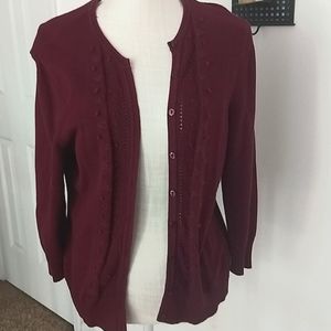 Croft & Barrow burgundy sweater